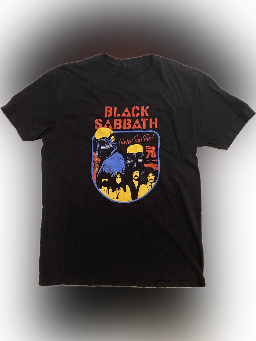 Black Sabbath Never Say Die Band T-shirt, color black